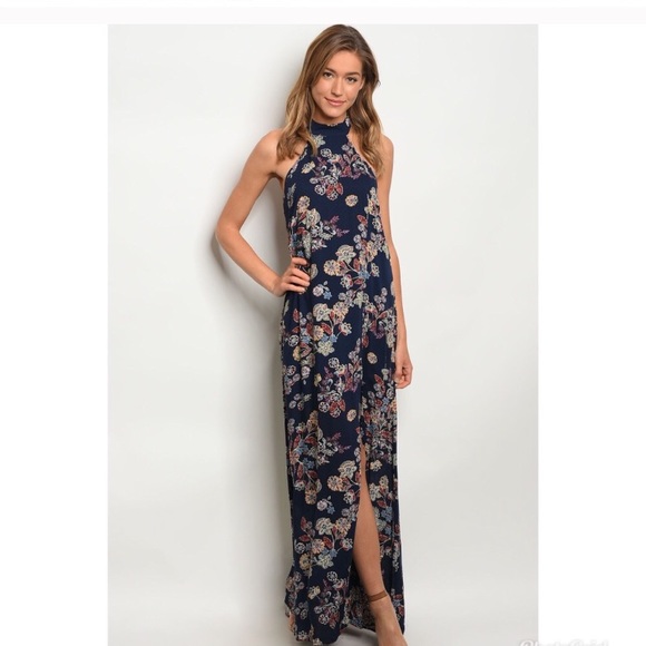 High neck floral maxi - Picture 3 of 8